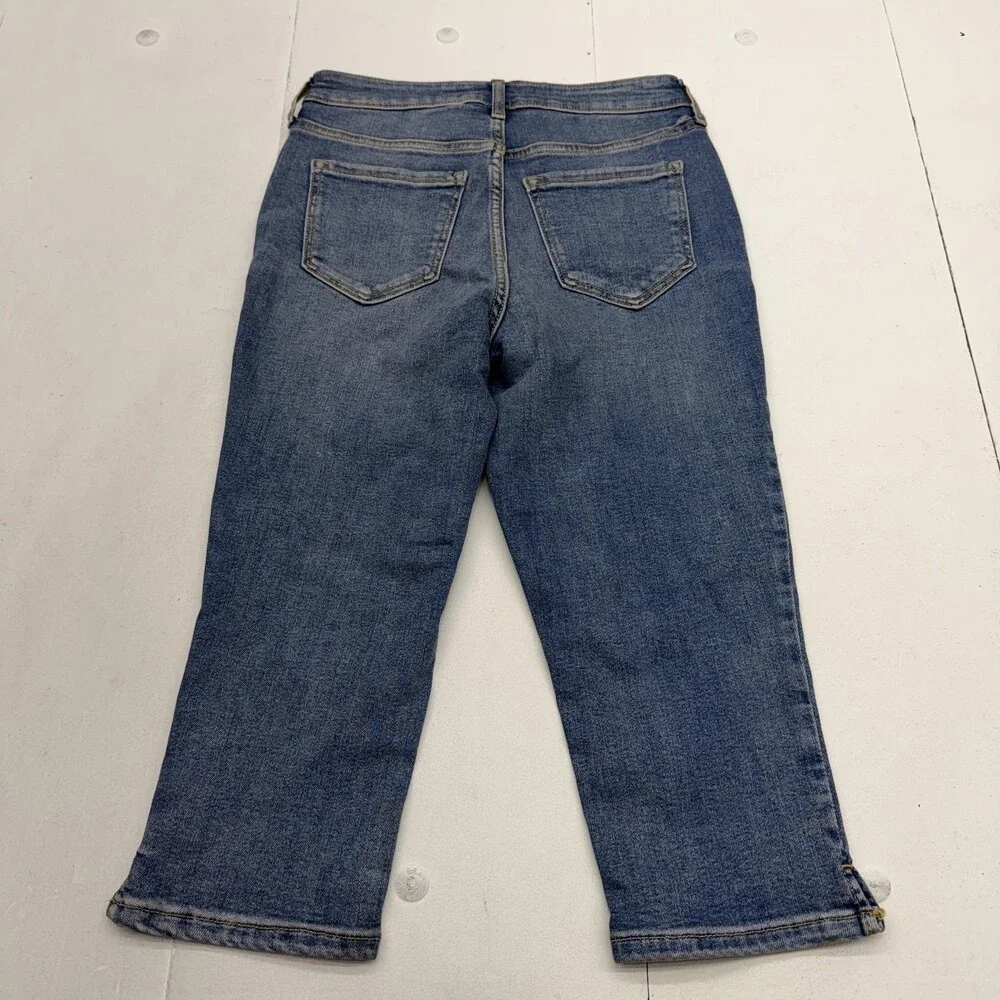 Old Navy High-Rise Capri Jeans Womens 4 Blue Medium Wash Stretch Denim Pants